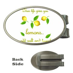 When Life Gives You Lemons Money Clips (oval)  by Valentinaart