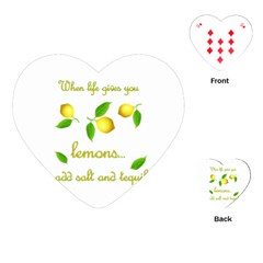 When Life Gives You Lemons Playing Cards (heart)  by Valentinaart