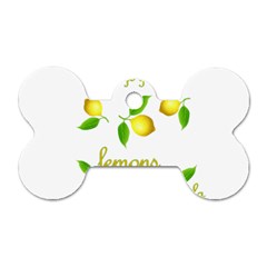 When Life Gives You Lemons Dog Tag Bone (one Side) by Valentinaart