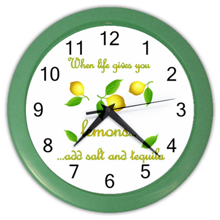 When life gives you lemons Color Wall Clocks