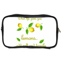 When Life Gives You Lemons Toiletries Bags by Valentinaart