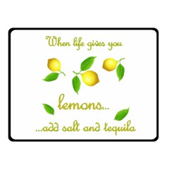 When Life Gives You Lemons Fleece Blanket (small) by Valentinaart