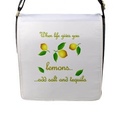 When Life Gives You Lemons Flap Messenger Bag (l)  by Valentinaart