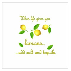 When Life Gives You Lemons Large Satin Scarf (square) by Valentinaart