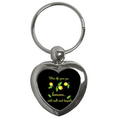 When Life Gives You Lemons Key Chains (heart)  by Valentinaart