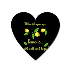 When Life Gives You Lemons Heart Magnet by Valentinaart