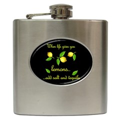 When Life Gives You Lemons Hip Flask (6 Oz) by Valentinaart