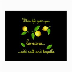 When Life Gives You Lemons Small Glasses Cloth by Valentinaart