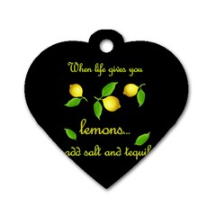 When Life Gives You Lemons Dog Tag Heart (one Side) by Valentinaart