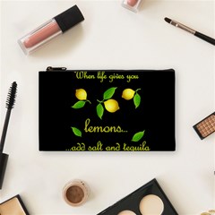 When Life Gives You Lemons Cosmetic Bag (small)  by Valentinaart