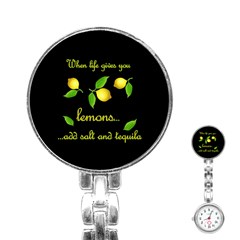 When Life Gives You Lemons Stainless Steel Nurses Watch by Valentinaart