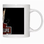 Bulldog biker White Mugs Right