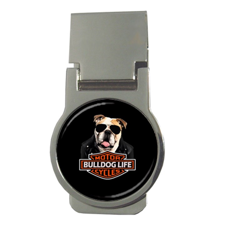 Bulldog biker Money Clips (Round) 