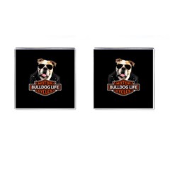 Bulldog biker Cufflinks (Square)