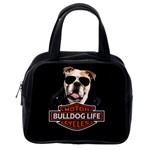 Bulldog biker Classic Handbags (2 Sides) Back