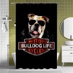 Bulldog biker Shower Curtain 48  x 72  (Small)  Curtain(48  X 72 ) - 42.18 x64.8  Curtain(48  X 72 )