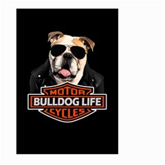 Bulldog biker Large Garden Flag (Two Sides)