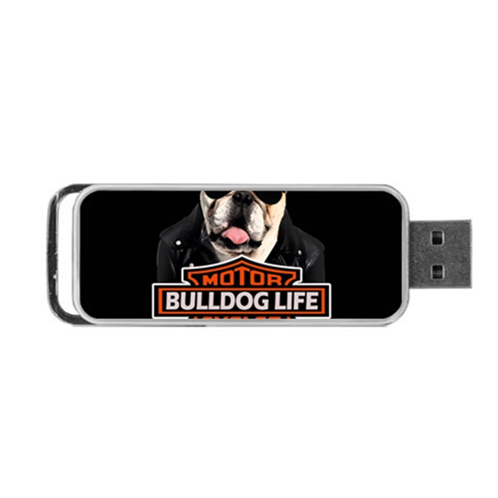 Bulldog biker Portable USB Flash (One Side)