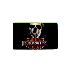 Bulldog Biker Cosmetic Bag (xs) by Valentinaart