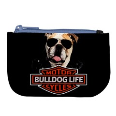 Bulldog Biker Large Coin Purse by Valentinaart