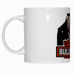 Bulldog biker White Mugs