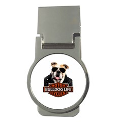 Bulldog biker Money Clips (Round) 