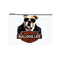 Bulldog biker Cosmetic Bag (Large) 