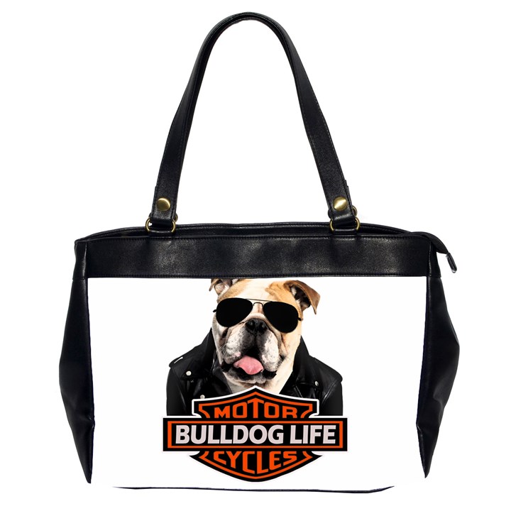 Bulldog biker Office Handbags (2 Sides) 