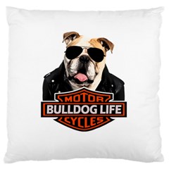 Bulldog biker Standard Flano Cushion Case (Two Sides)