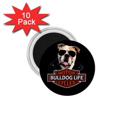 Bulldog Biker 1 75  Magnets (10 Pack)  by Valentinaart