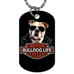 Bulldog Biker Dog Tag (two Sides)