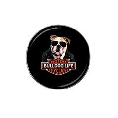 Bulldog Biker Hat Clip Ball Marker by Valentinaart