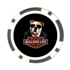 Bulldog Biker Poker Chip Card Guard by Valentinaart