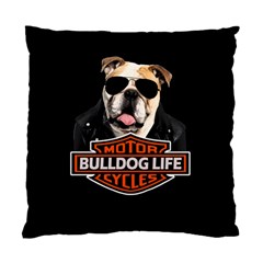 Bulldog Biker Standard Cushion Case (one Side) by Valentinaart