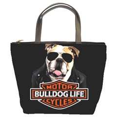 Bulldog Biker Bucket Bags by Valentinaart