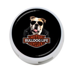 Bulldog Biker 4-port Usb Hub (one Side) by Valentinaart