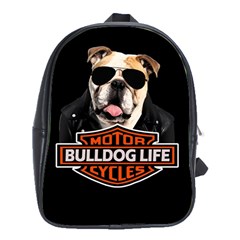 Bulldog Biker School Bag (xl) by Valentinaart