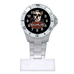 Bulldog Biker Plastic Nurses Watch by Valentinaart