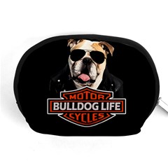 Bulldog Biker Accessory Pouches (medium)  by Valentinaart