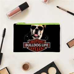 Bulldog Biker Cosmetic Bag (xs) by Valentinaart