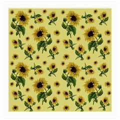 Sunflowers Pattern Medium Glasses Cloth by Valentinaart