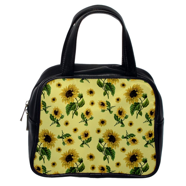 Sunflowers pattern Classic Handbags (One Side)