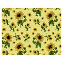 Sunflowers Pattern Double Sided Flano Blanket (medium)  by Valentinaart