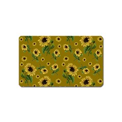 Sunflowers Pattern Magnet (name Card) by Valentinaart