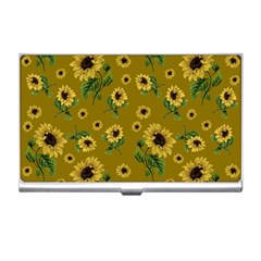 Sunflowers Pattern Business Card Holders by Valentinaart