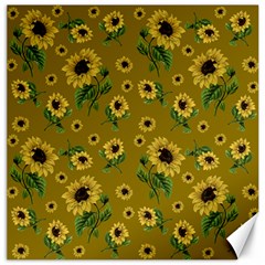 Sunflowers Pattern Canvas 20  X 20   by Valentinaart