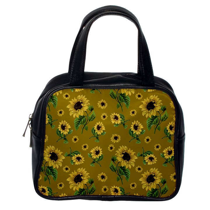 Sunflowers pattern Classic Handbags (One Side)