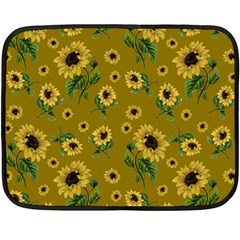 Sunflowers Pattern Double Sided Fleece Blanket (mini)  by Valentinaart