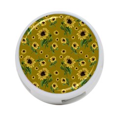 Sunflowers Pattern 4-port Usb Hub (two Sides)  by Valentinaart