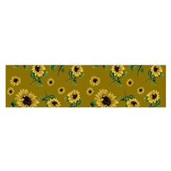 Sunflowers Pattern Satin Scarf (oblong) by Valentinaart